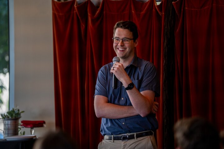Riley Reynolds presents at the NIF showcase
